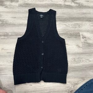 Anthropologie Maeve Knit Vest Button Front Sleeveless Sweater Tank Top Medium